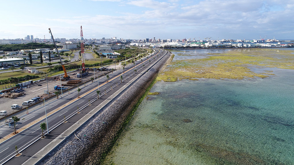 浦添市那覇港臨海道路（浦添線）【浦添市】BEFORE